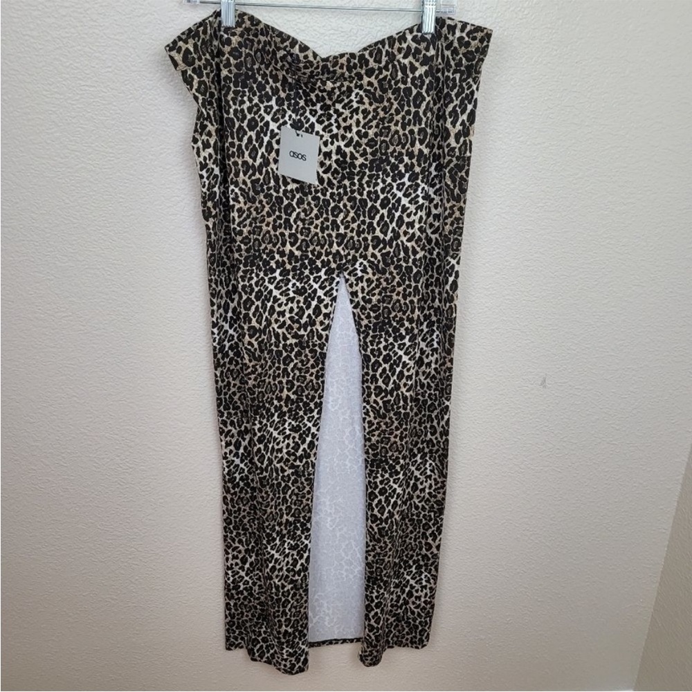 ASOS Animal Print Maxi w/Long Slit Size 14 (2468)